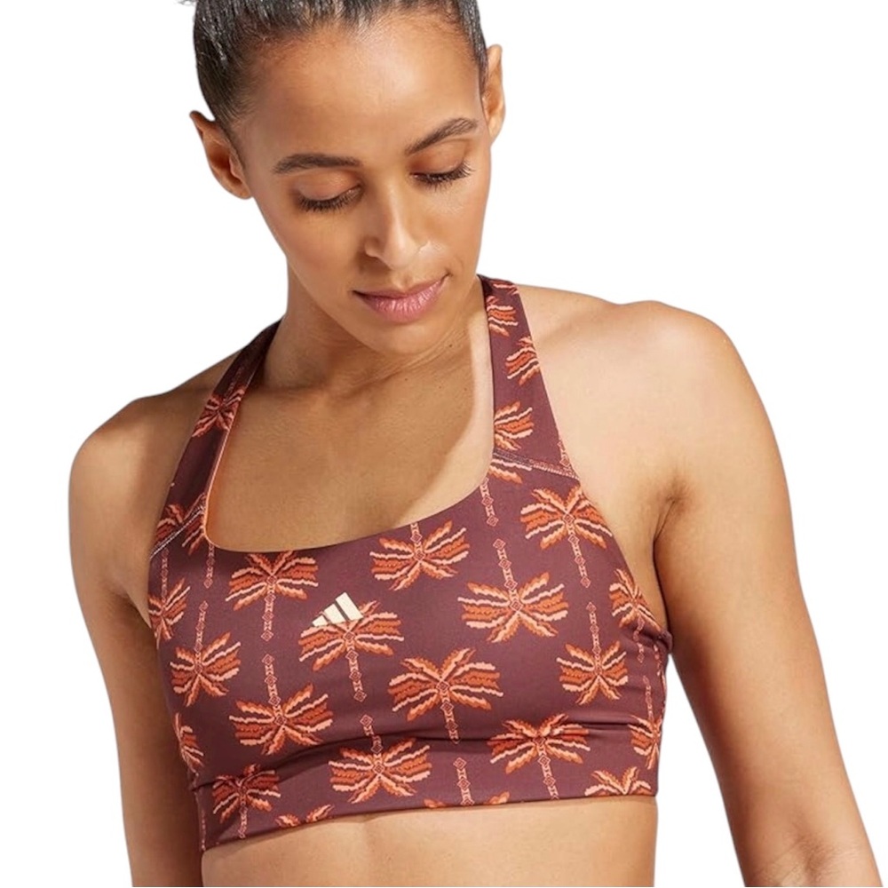 NWT adidas x FARM Rio Medium-Support Sports Bra, Brown,  3X C/D